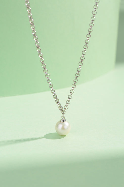 Bold Edison Pearl Pendant Chain Necklace - 18K Gold Vermeil/Silver